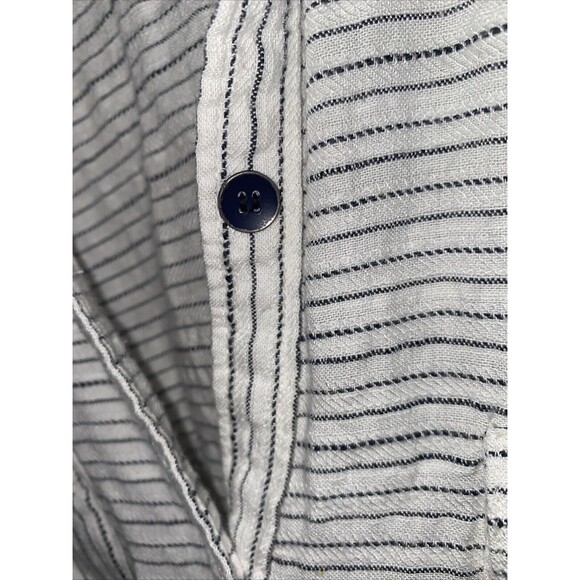 Splendid Tank dress Button Front  tie waist Large Pockets Lagen Cottage Stripe - Picture 3 of 11